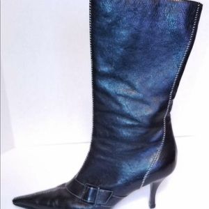 Bruno Magli half calf pointed toe boots